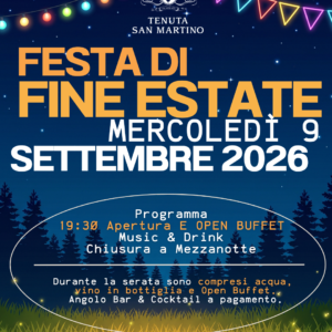 Festa di fine Estate 2026 - 9 settembre